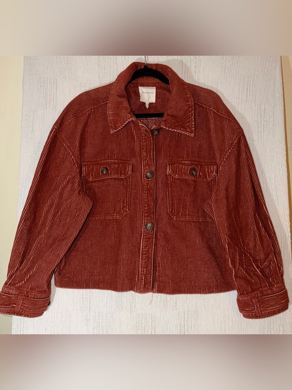 Avec Les Filles Corduroy Jacket M Rust Burnt Orange Utility Chore Jacket- L